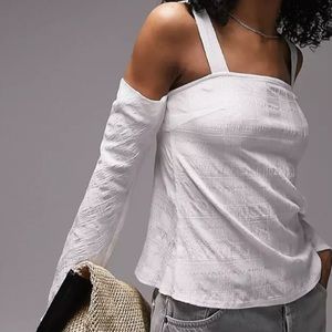 NWT Topshop Cold Shoulder Top, Size 14-16